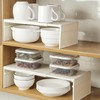 Cabinet Shelf Expandable,Layered Space-Saving Cabinet Stackable Rack - Lightweight Heavy