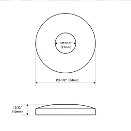 OFFO Shower Arm Flange Oil Rubbed Bronze 2.5" in Outer Diameter Replacement Shower Head Arm Escutcheon Plate Suitable for Most Brands Shower Head Arms