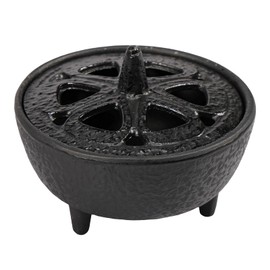 Incense Burner Zen Minded Cast Iron Incense Holder Incense Cone Burner Bowl and Lid for Sticks, Cones, Wax Melts, Charcoal and Resin Practical Incense Stick Holder for Aromatherapy Mindfulness