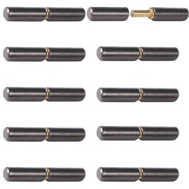 10 PCS Weldable Barrel Hinges, 2-1/4 in Weld On Door Hinges, Heavy Duty Metal Detachable Hinge for Swing Doors, Windows, Trailer Ramps, Trailer Gates
