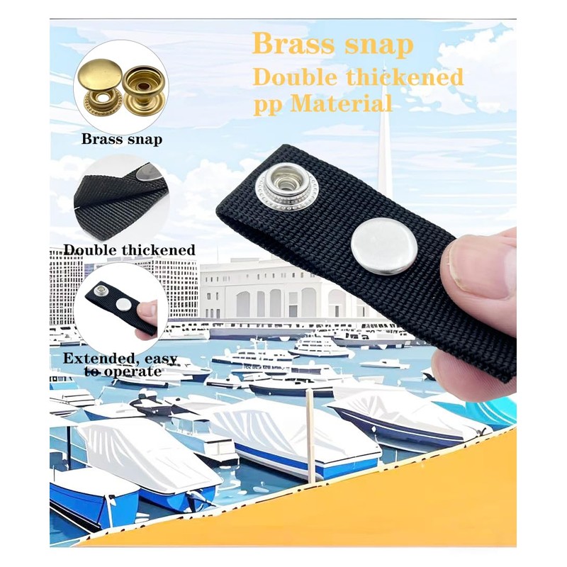ZEYOCLY Boat Cover Snap Extender -Brass Heavy Duty snap -