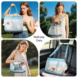 Dog Purse Carrier for Small Dogs Cat Kitty Puppy Rabbit Bunny Dog Cat Bag Carrier for Animals up to 22lbs Soft Sided, Collapsible Pet Carrier Sling for Outing Travel Vet-Gray