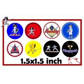 CupaPlay 500 PCS Fencing Stickers - Suitable for Fencing Fan Sports Match Themed Party Supplies Decorations Birthday Party Favors Containers Letter DIY Fruit Labels Decals Sticker