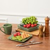 vicrays Ceramic Square Plates Set of 6 - Large Porcelain
