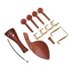 4/4 Wood Violin Parts Tailpiece Chinrest Tuning Pegs Metal Tail