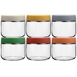 EONJOE 10 oz Glass Jars with Lids Meal Prep Portion Control Containers Pudding Yogurt Overnight Oats Salad Snack Cereal Candy Food Storage Cups Bowls Airtight