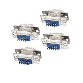 VekAuto DB15 15-Pin 3-Row Male to Female Connector VGA Cable Adapter 4sets Auto Accessories