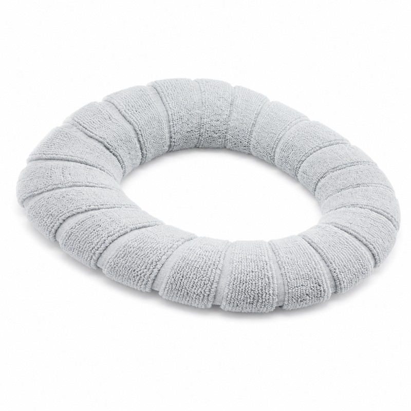 Ag+ Silver Ion Antibacterial Toilet Seat Cover, Universal Stretch-Fit Washable