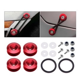 JNNJ Car Bumper Washer, Bumper Washer Bolt, Universal Car Bumpers, Quick Release for Mudguards, Bumpers, Luggage Compartments (Red)