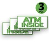 ATM Inside Vinyl Sign, 5" x 12" Sticker Decal, 3