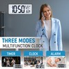 TXL Atomic Clock with Backlight, 14.2" Digital Wall Clock, Battery