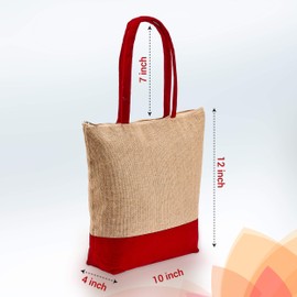 GeetuBerry Stylish Burlap Travel Tote Your Elegantly Handcrafted Beach Companion for Women's Makeup and Essentials on Getaways, Easter