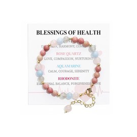 Emibele Pregnancy Gifts for Expecting Mom, Crystal Bracelet First Time Mom Gifts, Healing Natural Stone Jewelry for New Mother, Hope Bracelet Pregnancy Must Haves, Mother's Day Jewelry Present