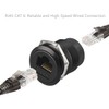 YiKaiEn RJ45 CAT6 Panel Mount Adapter Female-to-Female Ethernet Pass-Through Connector,