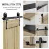 CCJH 6FT/72inch Sliding Barn Door Hardware Kit for Single Door