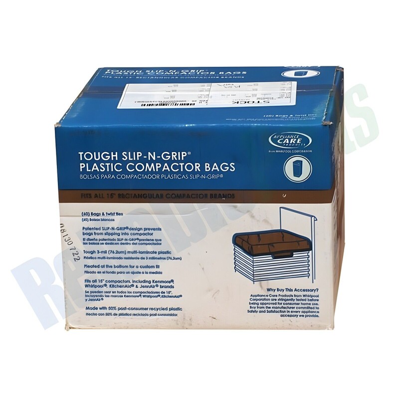 Whirlpool NEW OEM Whirlpool 60 Pack 15 Inch Plastic Trash