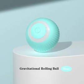 Hympuae Pet's Interactive Cat Toys Ball, Self-Moving and Auto-Rolling Balls for Indoor Playing Stimulate Your Kitten Hunting Instincts, Mouse for Cats(Pink, Blue)(Blue)