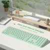 UBOTIE Wireless Green Keyboard, Bluetooth 2.4GHz Dural Mode Connection Scissor