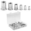 QWORK 250 Pieces 304 Stainless Steel Rivet Nuts Assortment Kit,