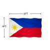 Philippines Flag 4X6 FT, Outdoor Polyester Flags, Double Stitched Philippine