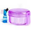 Leak Proof Purple Denture Cups for Soaking Dentures, Partial Denture