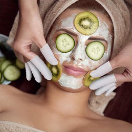 Cangfort 130Pcs Finger Cots, Medium Finger Gloves Disposable, Finger Covers Protection for Finger Tips, Finger Sleeve Thumb Protector Fingertip Protector Thumb Cover(Approx.130 PCS)