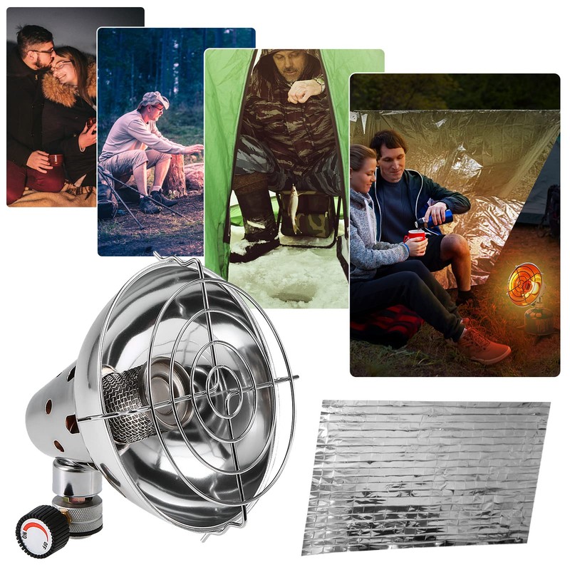 Lixada Portable Gas Camping Heater - Lightweight With Blanket and