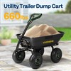 VIVOHOME 4 Cu.Ft 660lbs Wheelbarrow Garden Cart Dump Wagon with