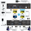 ATLAHET 8K HDMI+Displayport Dual Monitor KVM Switch 2 Monitors 2