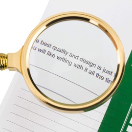 Multibao 60mm Handheld Magnifier, Wooden Handle 15x Magnifying Glass for Home Learning, Reading, Fault Finding, Repair - Antique Magnifying Lens