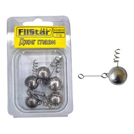 PRO FILSTAR Jig Heads for Artificial Bait, 5 x 17 g, Screw Heads, Cheburashka Lead, Weights Set, Rubber Fish Jig Heads, Jig Heads, Sports Set, Jig Heads, Drop Shot Fishing Accessories, Fishing