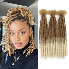 DXdixiu Dreadlock Extensions Synthetic Hair 30 Strands 100% Full Handmade Permanent Loc Extension Hair for Women/Men/Kids Daily Wear & Parties (27-613)