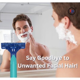 Men’s Razor (8 pack) Double Blade Razor Disposable Razors for Men Women Shaver Razor Blades Chrome Coating Sharp Blades Facial Hair Removal by TradeProvider®