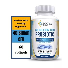 Probiotic 40 Billion CFU | Gas, Constipation Healthy Digestion & Bloating Relief