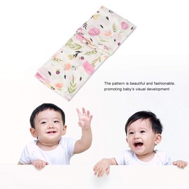 Baby Muslin Swaddle Blanket, Soft and Breathable All Year Nursing Cover, Blanket, Bath Towel, Crib Sheet, Easy to Clean and Dry for Travel Use (Pink Flower)