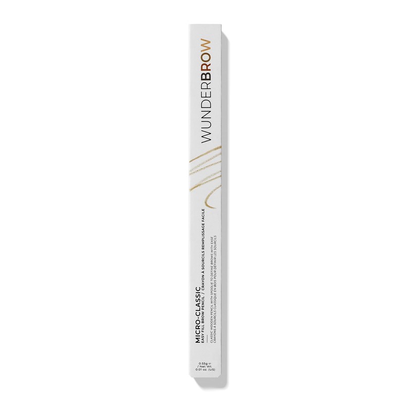 Wunderbrow Micro-Classic Brow Pencil, 2.5mm tip for precision filling, Vegan