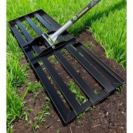 GARDEASE - Rastrillo para nivelar el césped de 30" x 10" - Herramienta de acero reforzado de grado profesional para uso pesado en el pais...