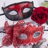 SIQUK Pack of 2 Venetian Mask Pair Lace Eye Mask