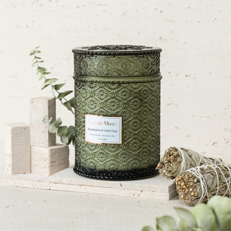 LA JOLIE MUSE Scented Candles Eucalyptus & Alpine Sage, 19