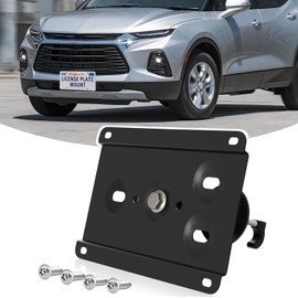 Front License Plate Holder No-Drill License Plate Bracket Mount Anti-Theft Frame Replacement Frames Compatible with Chevy Blazer 2019-2024,Install in Seconds