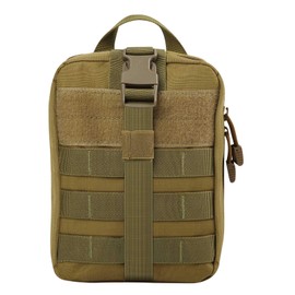 Haafoo Medical Molle Pouch Tactical - 1000D Nylon First Aid Pouch, Big Capacity EMT Pouch Utility, Heavy Duty Military Grade Rip-Away Ifak Pouch for Home and Outdoor Activities（Bag Only