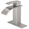 VOTON Bathroom Faucets Brushed Nickel Waterfall Bathroom Sink Faucet Modern