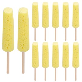 Sekonow 12 Pack Pottery Sponges for Clay, Ceramic Sponge on a Stick Reusable Shaping Trimming Pottery Tools Supplies and Mudtools, Yellow