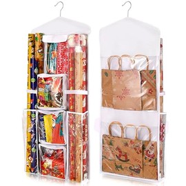Gift Wrapping paper organizer storage for Gift Bag Holder White