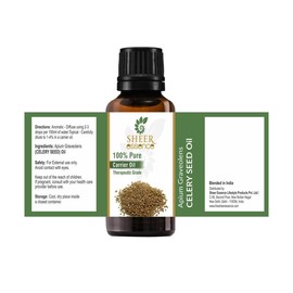Sheer Essence Celery Seed Oil -(Celery Seed Oil)- Carrier Oil 100% Pure Natural Undiluted Uncut Therapeutic Grade Oil 1.01 Fl.OZ