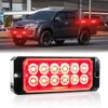 Sidaqi 1PCS Red LED Emergency Strobe Light Bar 12-24V 12