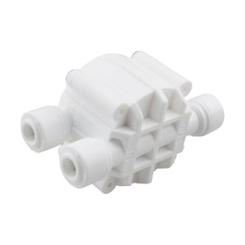 YHXiXi 4-Way Port Automatic Shutoff Valve Plastic Water System Automatic Shutoff Valve Replacement with Quick-Connect Fitting Port, 2-Point, White Water Purifier Quick-Connect