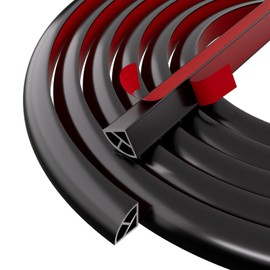 Flexible Quarter Round Molding Bendable Molding Trim,Peel and Stick Silicone Edge Trim for Floor,Tub,Cabinet,Flexible Shoe Molding Around Curved Stairs,Columns and Wall-236” L x 0.6” W x 0.6” H,Black