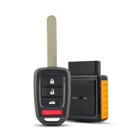 4 Buttons Car Key Fob Replacement Remote Key Kit for Honda Civic 2016 2017 2018 2019 2020 Civic LX Coupe / Accord 2016 2017 Keyless Entry Remote MLBHLIK6-1TA , 35118-T2A-A60