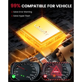 LASFIT 7440 7443 LED Bulb Red Built in Resistor for Tail Brake Lights Upgraded Bright 7444na 7441 7444 7440NA W21W WY21W LED Canbus Ready Stop Lights, Pack of 2